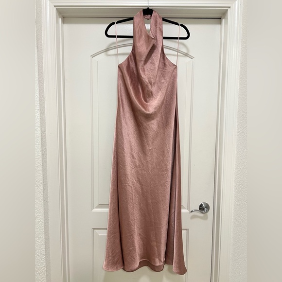 NWOT Vince Halterneck Maxi Dress with Pearl Closure - Picture 9 of 15